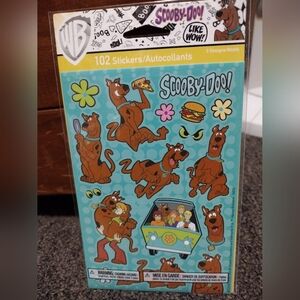 Warner Bros. Scooby-Doo Sticker Sheet - Brown, Teal, Yellow, Pink 102 Stickers